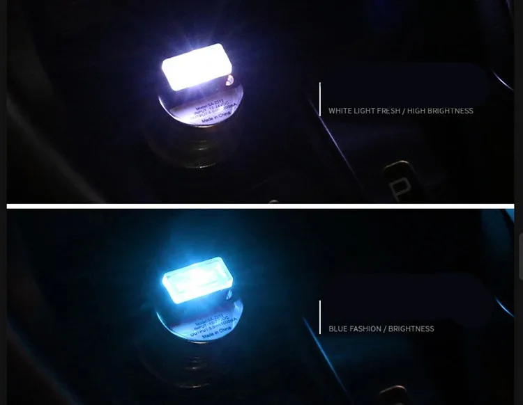 USB LED mini Wireless Car Interior Lighting Kit car styling interior decoration Atmosphere light white blue pink (4)