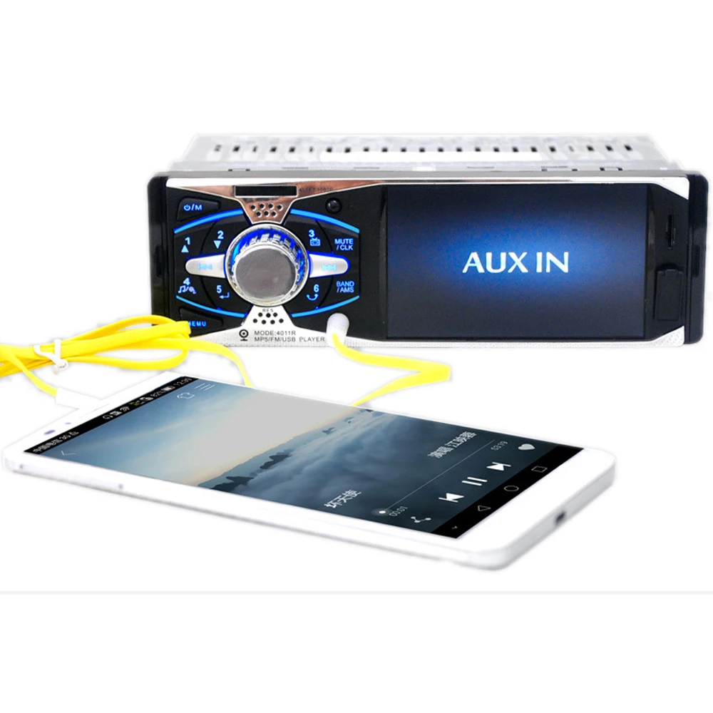 MP3/MP5/FM в тире 12 В Автомобильная радиокамера USB SD AUX 4,1 "TFT HD Зеркало Ссылка стерео головное устройство зеркало заднего вида ссылка для Android