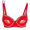 Corzzet-Disfraz de Burlesque para mujer, Ropa de baile, Bralette Punk, sujetadores de push-up, remaches de tuerca, sujetador íntimo, Tops, lencería, ropa interior gótica ► Foto 2/6