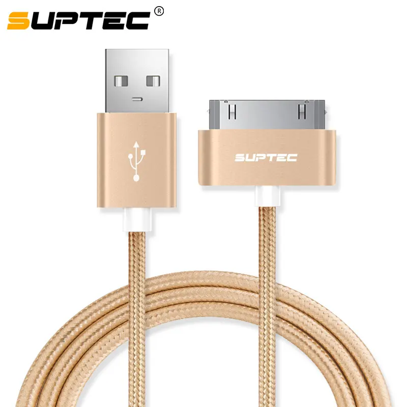 USB кабель SUPTEC 2 м 3 для iPhone 4 в нейлоновой оплетке А 30 контактный быстрой зарядки и