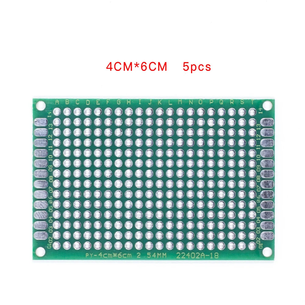 5 шт./лот 4x6 двухсторонняя Медь прототип PCB универсальная плата экспериментальная макетная пластина для Arduino