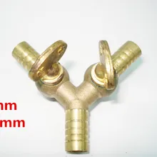 Y эквивалентный шланг Барб тройник латунный топливный шаровой клапан фитинг с латунная ручка подходит для 8 мм/10 мм I/D шланг