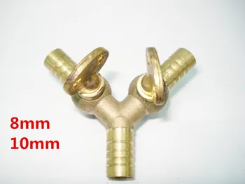 

Y Equal Hose Barb Tee Brass fuel Ball Valve Plumbing fitting with brass handle fit for 8mm/10mm I/D hose