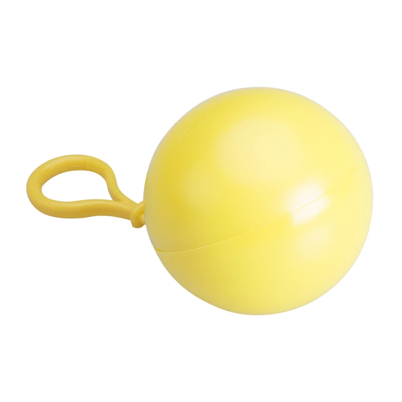 1 шт. домашний полезный открытый одноразовый взрослый аварийный водонепроницаемый дождевик пончо походный кемпинг рыболовный брелок дождевик мяч - Цвет: Цвет: желтый