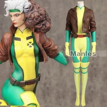 X-Men Rogue Costume Cospaly Marvel Comics Superhero Cosplay Costume Mary Adult Women Full Set Leather Halloween Christmas Custom