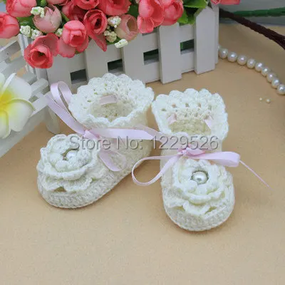 

- baby crochet shoes Handmade baby shoes Pre-walker Hand Knitted Cotton baby soft 0-12M baby shoes