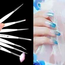 7 шт./компл. ручка для рисования ногтей гель Дизайн ногтей советы полировка кисти MH88
