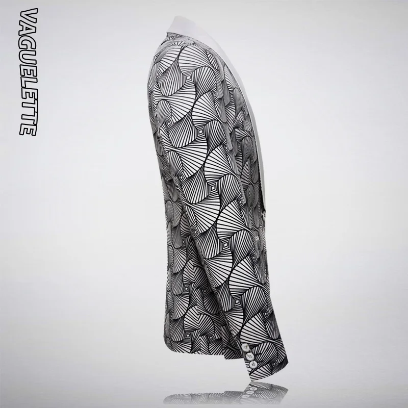 VAGUELETTE Elegant Geometric Pattern Blazer Men Shawl Collar Slim Fit Blazers Wedding Suit Jacket For Men Coat Tuxedo 2019 M-5XL VAGUELETTE Elegant Geometric Pattern Blazer Men Shawl Collar Slim Fit Blazers Wedding Suit Jacket For Men Coat Tuxedo 2019 M-5XL