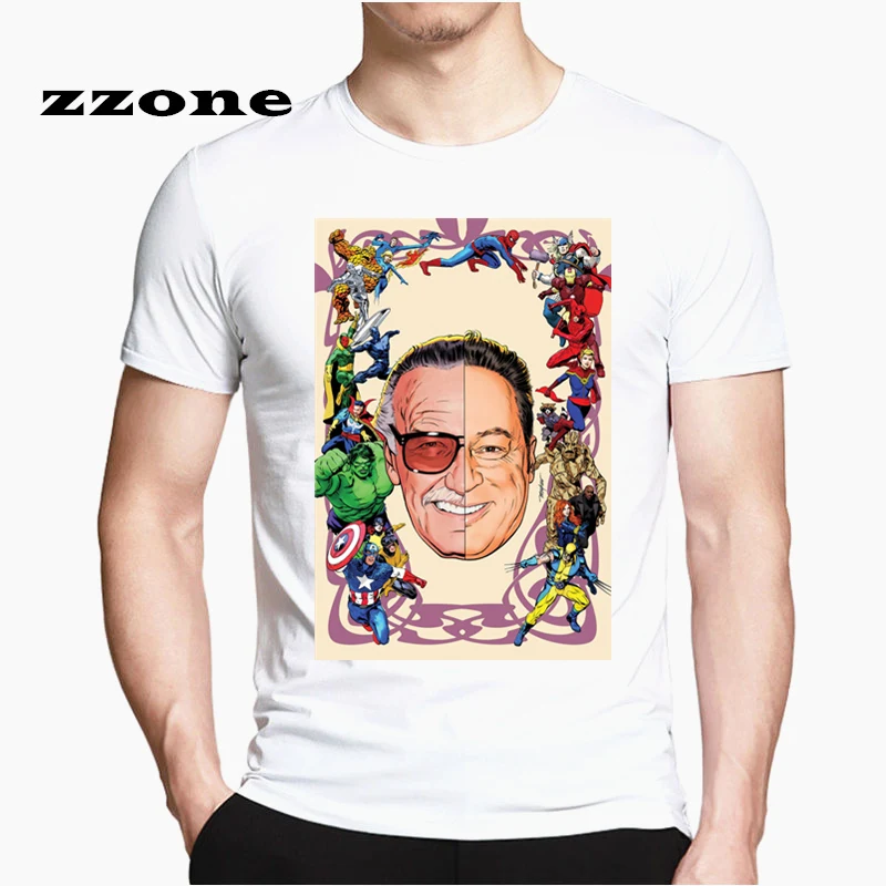 

New High Quality Men Short Sleeve Tshirt Crew Neck Hot male T-Shirt Plus Size stan lee Men's Design Tee Shirts HCP4533