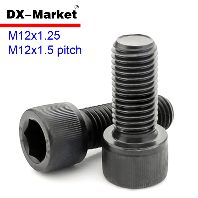 m12*1.25 m12*1.5 pitch Hex Socket bolt , class 12.9 m12x1.5 Fine Thread