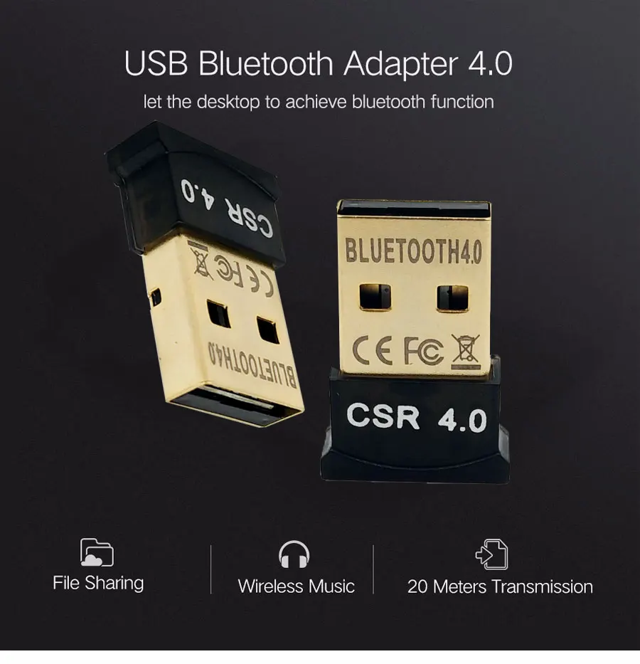 Bluetooth адаптер USB ключ для компьютера ПК беспроводная мышь, Bluetooth, динамик CSR 4,0 Музыкальный USB приемник USB Bluetooth адаптер