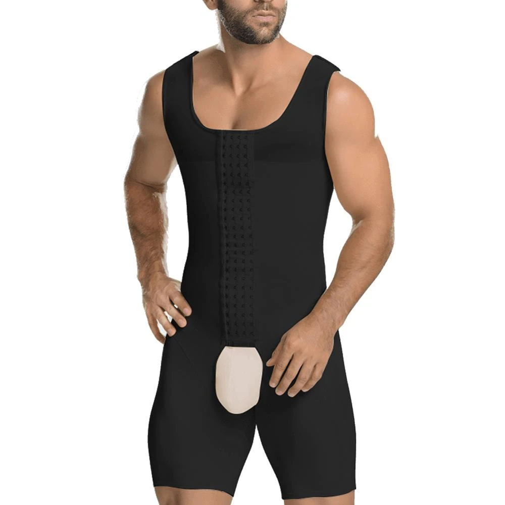 COMPRESSION BODYSUIT MEN/'S GIRDLE SHAPER BLACK OR WHITE TOP QUALITY  MADE IN USA