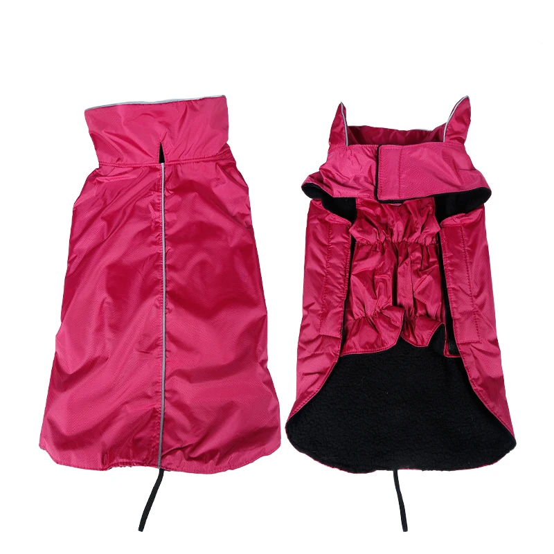 Hoomall, ветрозащитное пальто для собак, жилет, одежда для собак, куртка, 7 размеров, теплая одежда для Samll, средних и больших собак, спортивное пальто для домашних животных - Цвет: rose red
