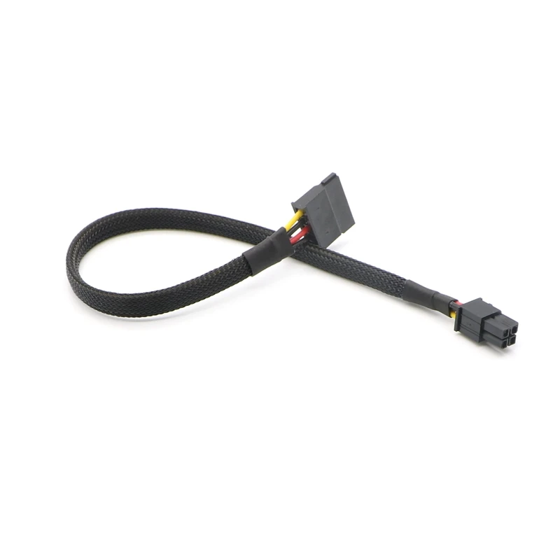 

Black Sleeved ATX 4Pin to SATA 15Pin Power Cable For Lenovo Q77 Q75 HDD Motherboard.