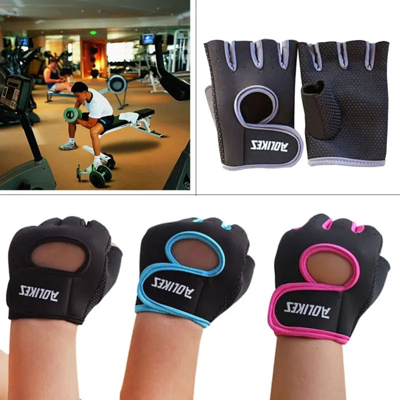 1 пара, мужские и женские перчатки для упражнений, половина пальцев, поднятие тяжестей Кроссфит, спортивные перчатки для велоспорта