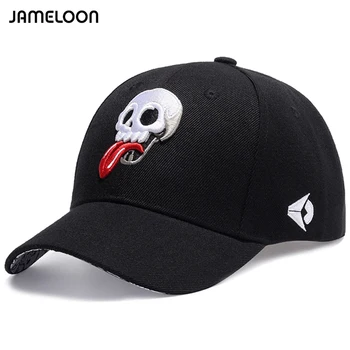 

[JAMELOON] fashion Skull Embroidery black baseball cap army snapback Hat for men Cap women gorra casquette Wholesale