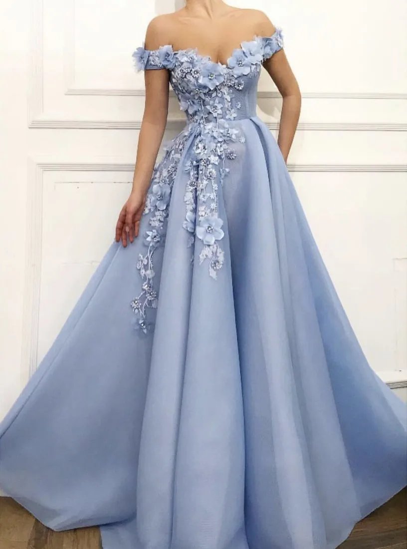 US $8.8 8% OFFCharming Blau Abendkleider 8 A Line Weg Von Der Schulter Blumen Appliques Dubai Saudi Arabisch Lange Abendkleid Prom US $8.8 8% OFFCharming Blau Abendkleider 8 A Line Weg Von Der Schulter Blumen Appliques Dubai Saudi Arabisch Lange Abendkleid Prom