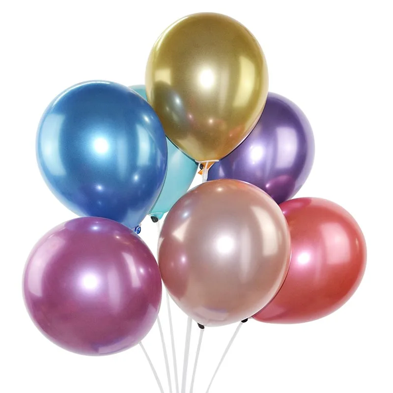 10 шт 5,6 г хромированные латексные шары металлические надувные воздушные шары глобус для свадьбы с днем рождения декоративные детские игрушки