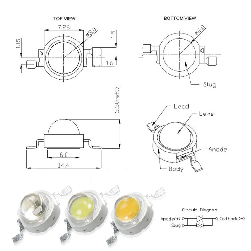 1w high power led chip
