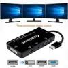 CableDeconn HDMI to HDMI VGA DVI Display Simultaneously Adapter 3.5mm Jack Audio With Micro USB Power  Adapter Cable for Laptop ► Photo 1/6