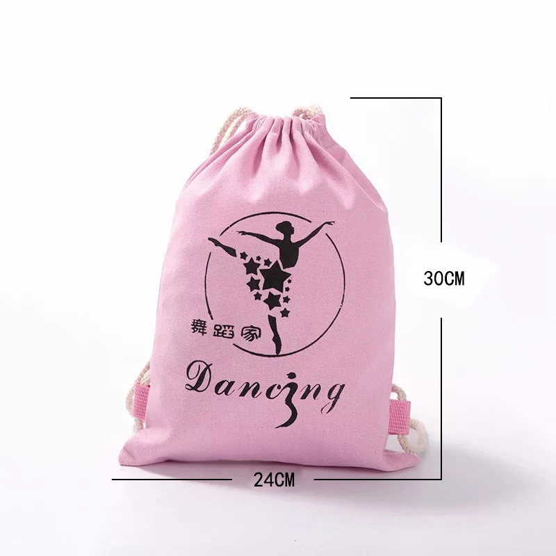 Лидер продаж; розовые балетки для девочек; Танцевальная Сумочка для детей; AS8649; детская спортивная Танцевальная сумка с милым принтом; подарок - Цвет: pink 30X24cm