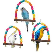 Игрушки для птиц, красочный Попугай, качели, стойка для клетки для птиц, игрушки для попугаев, 2 размера, лестница, птицы, попугаи, игрушки 6A0828