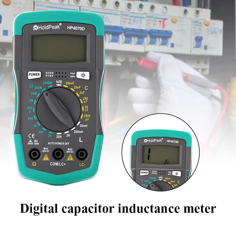 

Mini Resistance Meter Capacitance Tester Inductance Transistors Tool Accuracy HP4070D Digital Capacitance Inductance Meter