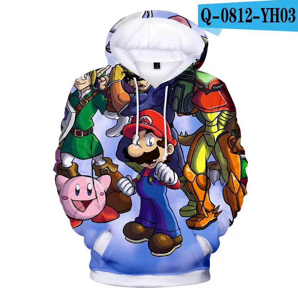 Детская одежда с изображением супер Марио; толстовки с капюшоном и 3D дизайном; толстовки унисекс для мальчиков и девочек; пуловер с капюшоном; спортивные костюмы для мальчиков; верхняя одежда - Цвет: color at picture