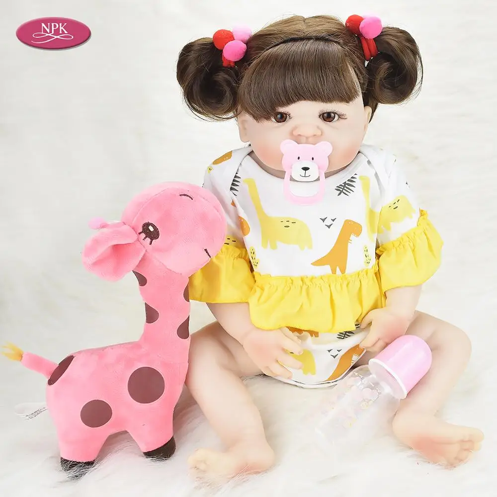 NPK полный Силиконовый Reborn Girl Baby Alive Doll Bathe Toys 55 см реалистичный винил принцесса девушки реалистичные Новорожденные кукла "малыш"