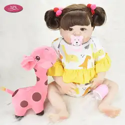 NPK полный Силиконовый Reborn Girl Baby Alive Doll Bathe Toys 55 см реалистичный винил принцесса девушки реалистичные Новорожденные кукла "малыш"