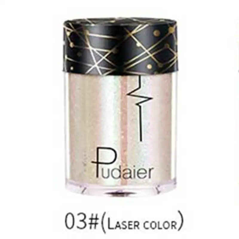 Pudaier Professional Glitter Shimmer Powder Pigment Eyeshadow Highlighter Beauty Makeup Shiny Body Glow Festival Party Cosmetic - Цвет: 3