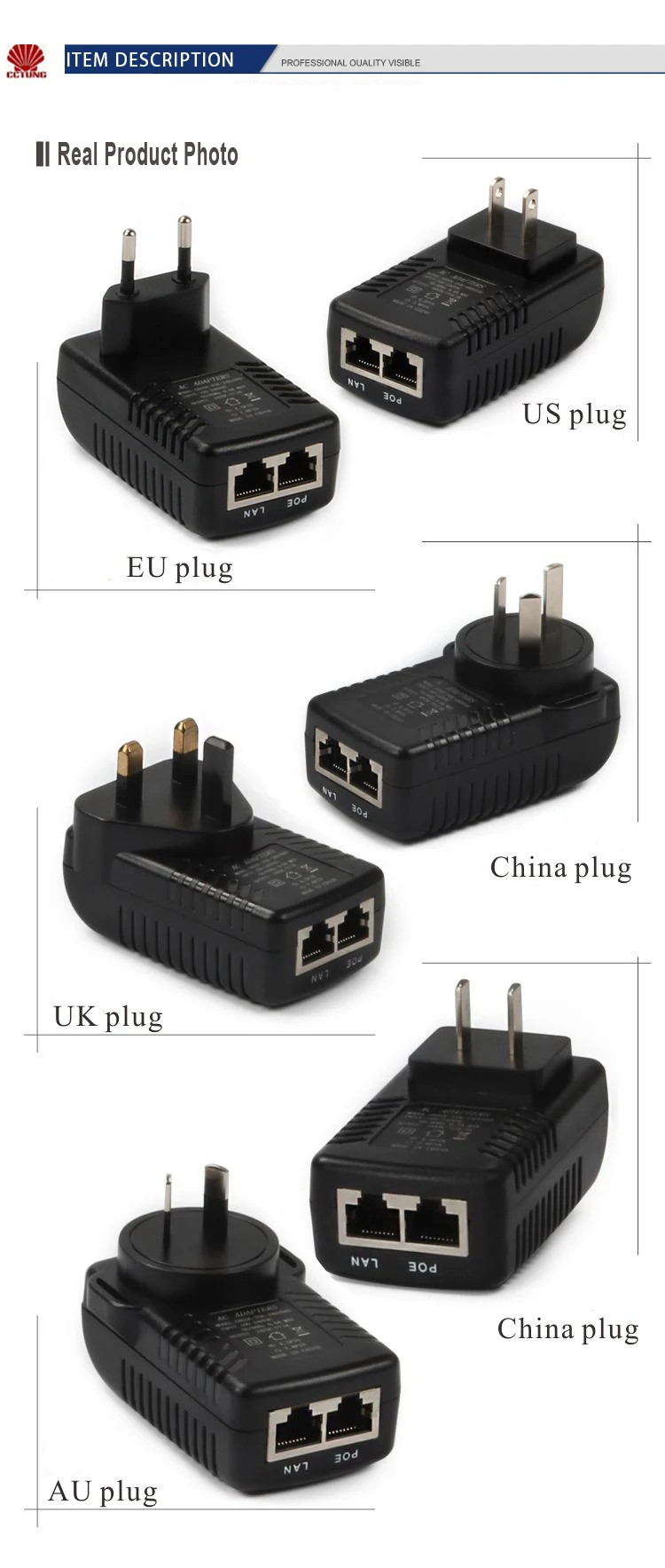 12В 1А POE(питание через Ethernet) Инжектор 12 Вт Настенный штекер POE переключатель для CCTV POE IP Cam адаптер питания EU/US/AU/UK вилка опционально