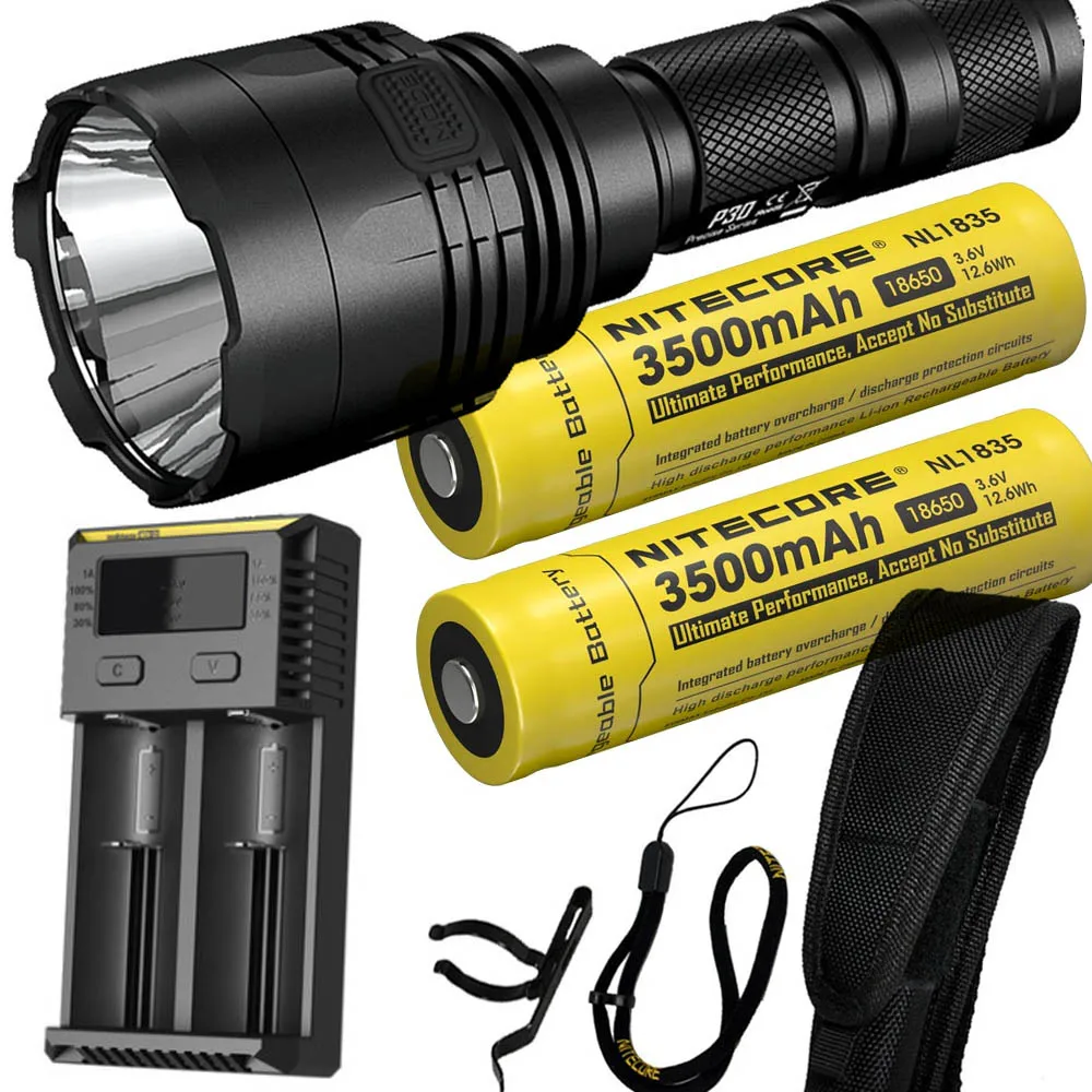 NITECORE P30 вспышка светильник CREE XP-L HI V3 светодиодный макс. 1000 лм 8 режимов работы луч distane 618 м светодиодный фонарь наружный спасательный светильник - Испускаемый цвет: P30 2 X NL1835 I2