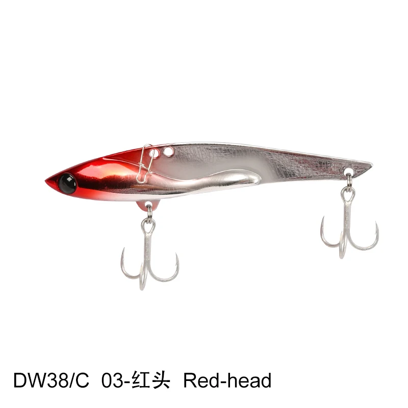 Trulinoya, высококачественные металлические приманки Vib, Приманка Vib для рыбалки, 105 мм, 35 г, тонущий искусственный вибратор, приманка для басов - Цвет: red