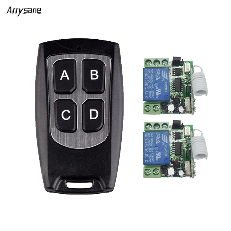 

Universal 433MHz/315 MHz rf remote control Transmitter DC 12V 10A RF ASK Relay switch Superheterodyne receiver relais for light
