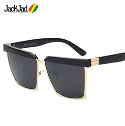 Jackjad 2017, Новая мода квадратные металлические Рамки Rave Стиль Солнцезащитные очки для женщин Для мужчин бренд Дизайн Защита от солнца Очки UV400