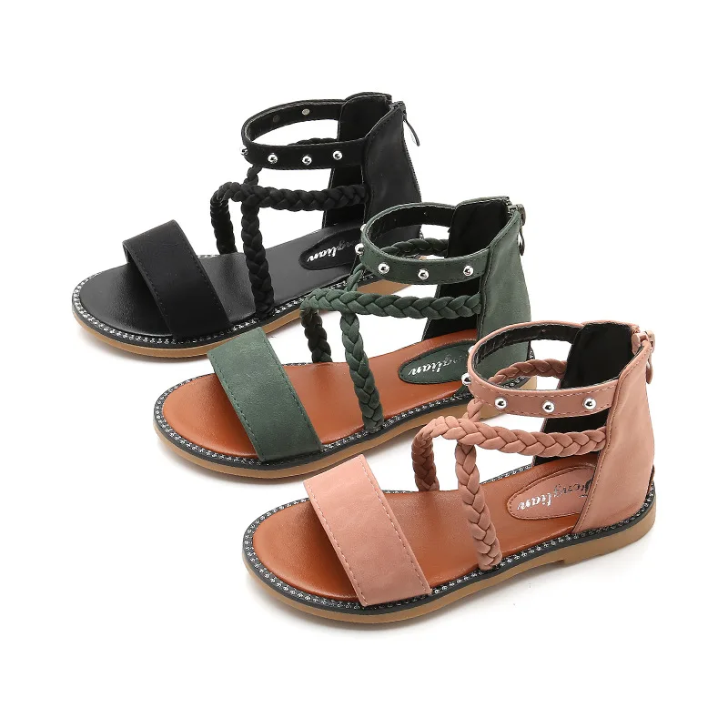 Girls Comfortable Summer Sandals 2019 New Fashion Princess Shoes Children Soft Bottom Beach Shoes Children's Roman Green Shoe Girls Comfortable Summer Sandals 2019 New Fashion Princess Shoes Children Soft Bottom Beach Shoes Children's Roman Green Shoe