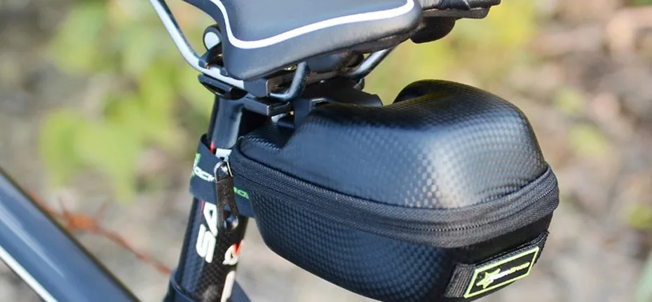 Best ROCKBROS Bike Bag Carbon Fiber Pattern Bike Saddle Bag Waterproof Bicycle Rear Bag Large Capacity Back Bags MTB Road 21