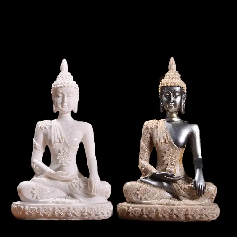 11 Стиль Природа песчаник миниатюрная статуя Будды Таиланд фэншуй Статуэтка индийская медитация скульптура домашнее украшение