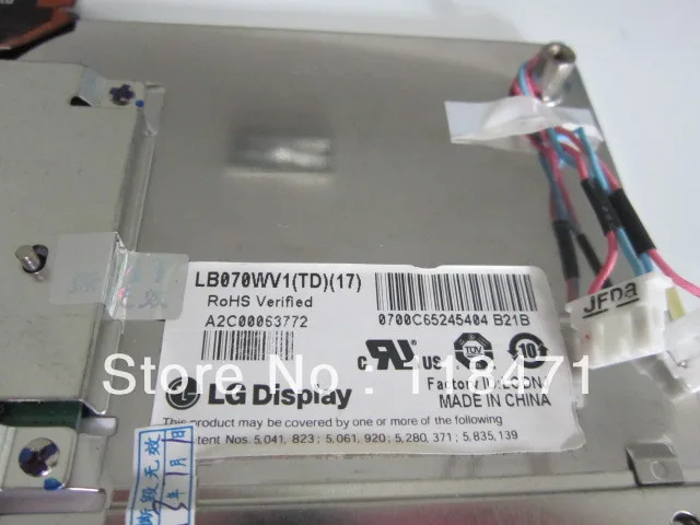 

7 inch LCD Panel LB070WV1-TD17 LB070WV1 (TD)(17) Original A+ Grade 6 months warranty