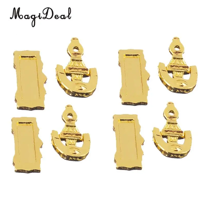MagiDeal High Quality 1Set 1/12 Scale Dolls House Miniature Furniture Door Knocker Mail Slot Letter Box for Acce Kids Toys Gold