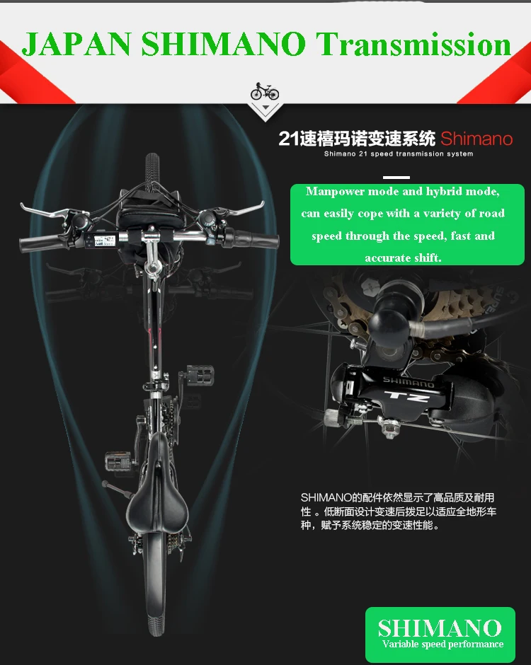 Sale 26 inch folding mountain electric bicycle 48V lithium battery 21 speed variable speed system bike PAS cycling smart Lcd ebike 12