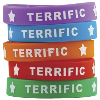 

500pcs Terrific Award wristband silicone bracelets free shipping by DHL express