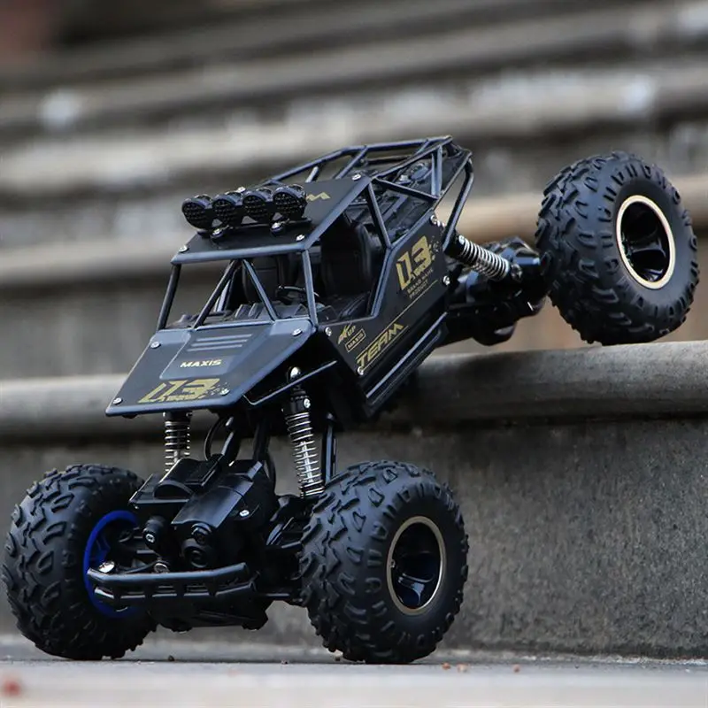 

Infant Shining RC Car 1/12 4WD Rock Crawlers 4x4 Driving Car Bigfoot Car Drive Remote Control Car Model Off-Road Vehicle Toy