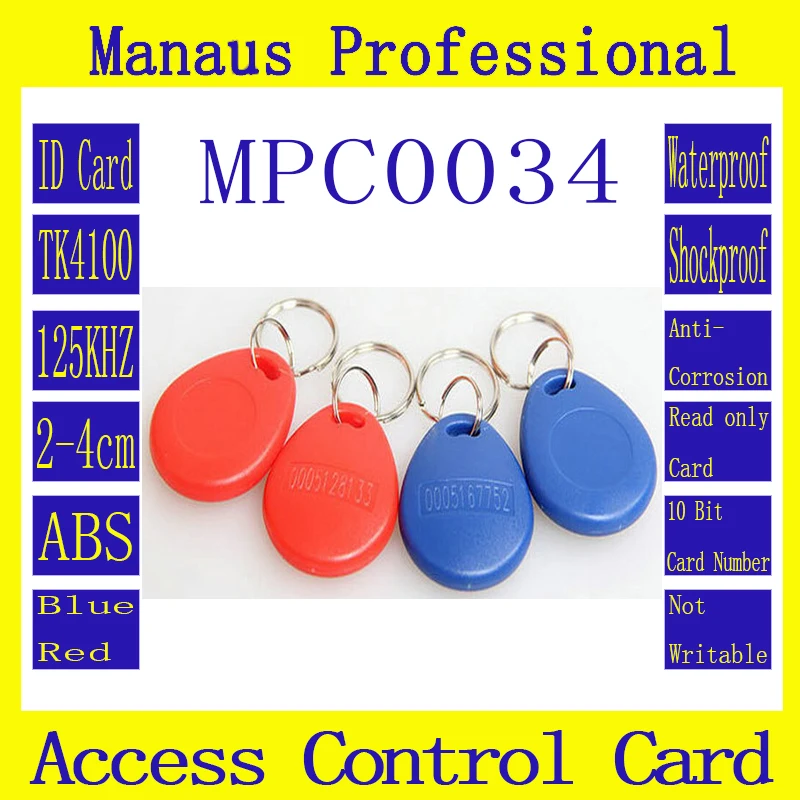 Quality Assurance ID keyfobs White RFID Tag 125KHZ Token Access Control Attendance key Ring Card PVC Material 200PCS C34C | Безопасность
