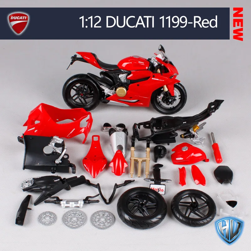 Maisto 1:12 Ducati 1199 PANIGALE Сборка DIY модель мотоцикла велосипед комплект S 1000 RR R 1200 GS 39193 - Цвет: 39193