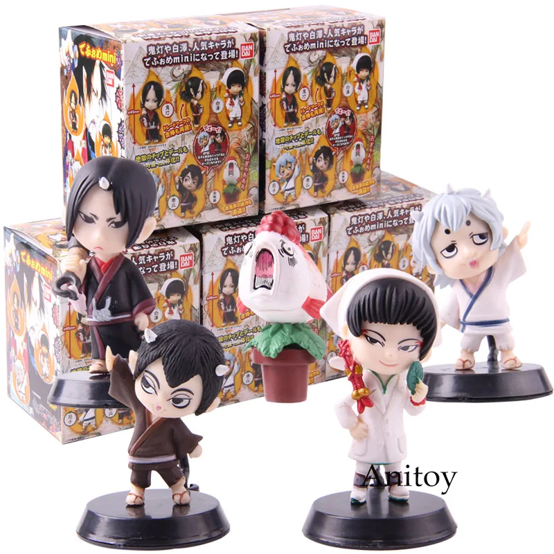 

Hoozuki no Reitetsu Hozuki Hakutaku Nasubi Q Version PVC Anime Action Figures Collectible Model Toys 5pcs/set