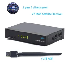 V7 MAX 1 pc USB WiFi Support PowerVu Biss Key Clines Newcam YouPorn Satellite Tv Receiver
