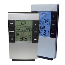 Fashion Clock Measurement Device Multifunctional Home Humidity Thermometer Lcd Digital Hygrometer Temperature Meter