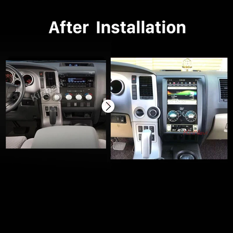 Top KiriNavi 13.6" Telsa Style Vertical Screen 1 Din Android Car Radio For Toyota Tundra Car Multimedia Player Auto Gps Navigation 5